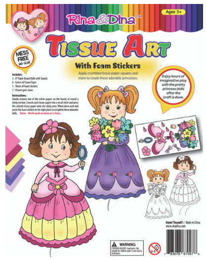 Rina and Dina Tissue Art Dolls with Foam