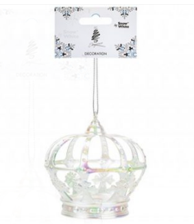 9cm Iridescent Acrylic Crown