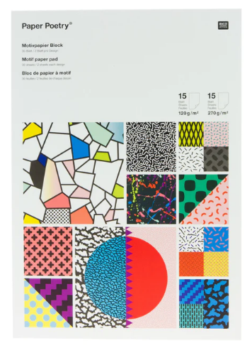 MOTIF PAPER PAD, 90S 30 SHEETS