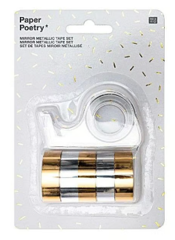 METALLIC TAPESET,GO/SIL6 PCS, 12MMX1,8M