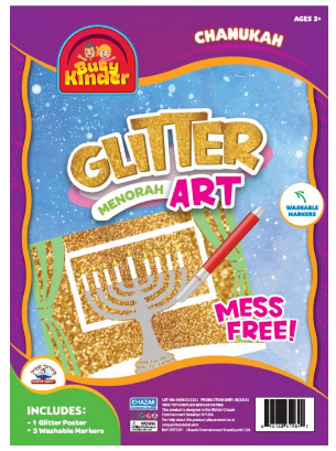 CHANUKAH GLITTER ART MENORAH