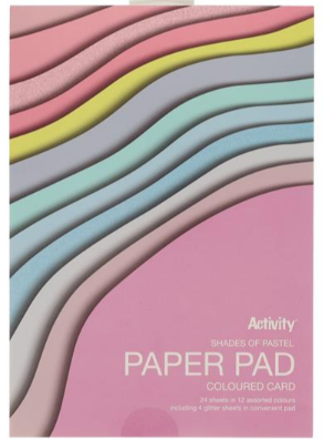 A4 180gsm Paper Pad 24 Sheets - Pastel
