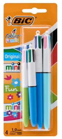 4 Colour Ballpoint Pens - Family