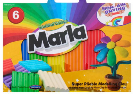Pkt.6x100g Marla Playclay