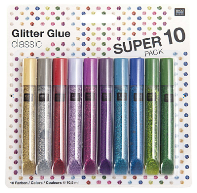 GLITTER GLUE CLASSIC 10 TUBES