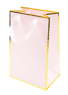 GIFT BAG PINK, GOLD 15/24/10