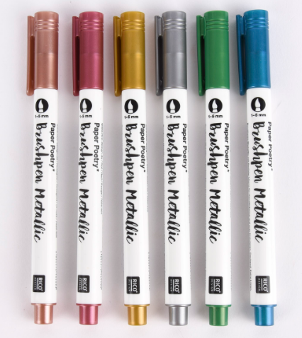 METALLIC BRUSHPEN 1-5MM LINE THICKNESS