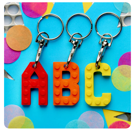 HAPPY LETTERS KEYRING LEGO