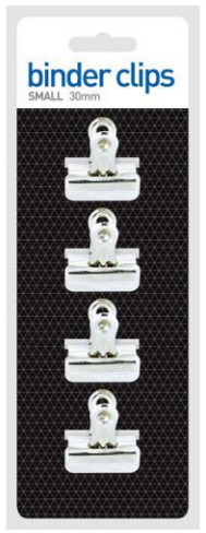 Binder Clips 30mm Carded 4