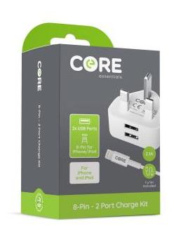 Core 8-Pin 2 Port Charge Kit 2.1A