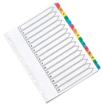 1-15 PART FILE DIVIDERS