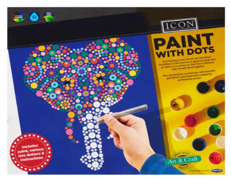 Icon Paint With Dots - Elephant