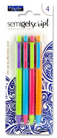 Semigel Script Retractable Gel Pens