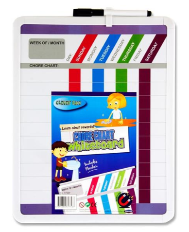 Clever Kidz Chore Chart Whiteboard W/ Ma