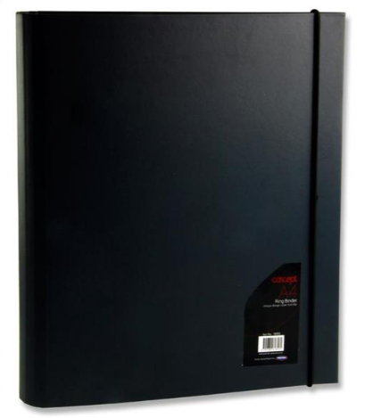 A4 Curved Spine Ring Binder With Elastic