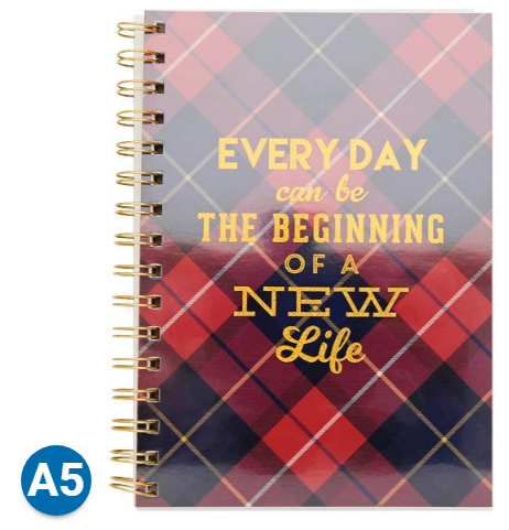 A5 160pg Wiro Notebook - New Day