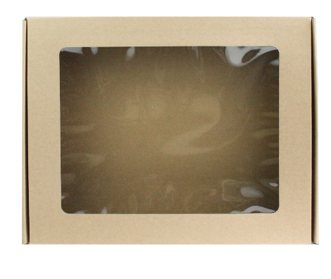 Brown Kraft Boxes w/ Window, 29 x 27 x 6