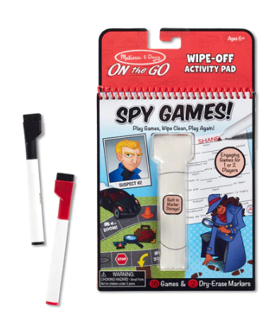 Spy Games Wipe-Off Activity Pad