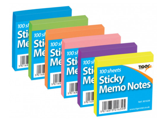 Sticky Memo Notes 3x3in Assorted
