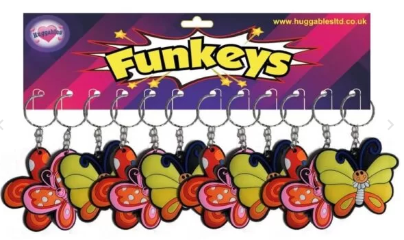 KEYRING BUTTERFLY PVC