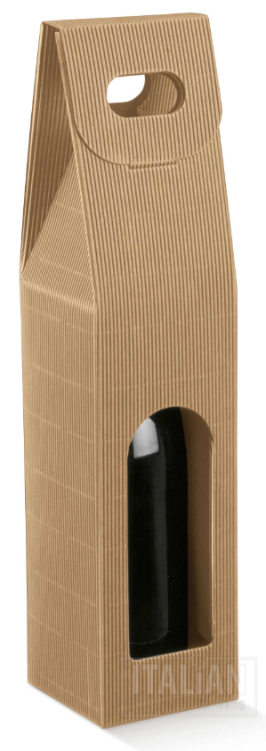 Kraft – 1 Bottle Wine Box with Window