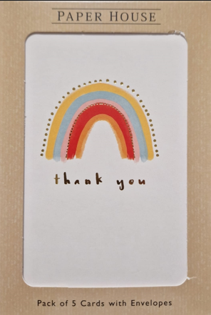 Thank You 5 CARDS Rainbow