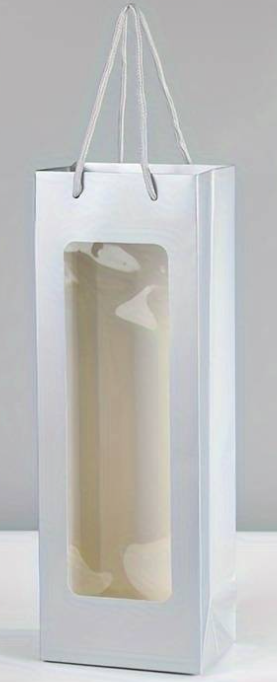 Silver window wine bag