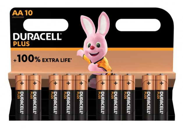 DURACELL AA PLUS PACKED 10