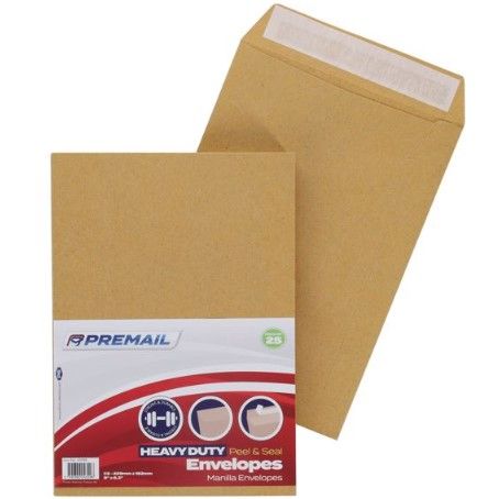 Pkt.25 C5 Peel & Seal Envelopes - Manill