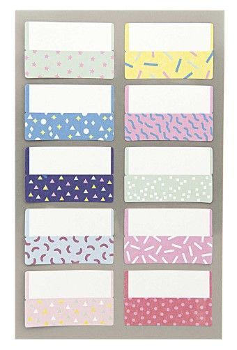 INDEX LABEL 4 SHEETS, 9,5X19cm