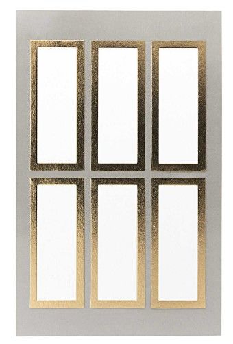 STICK W GOLD FRAME, 4 SHEETS, 9,5X19cm