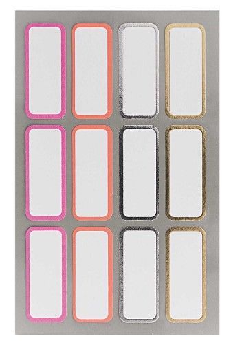 LABELS GOLD/SILV4 SHEETS, 9,5 X 19 CM