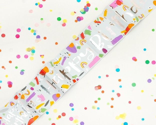 Party Banner Happy Birthday Bright