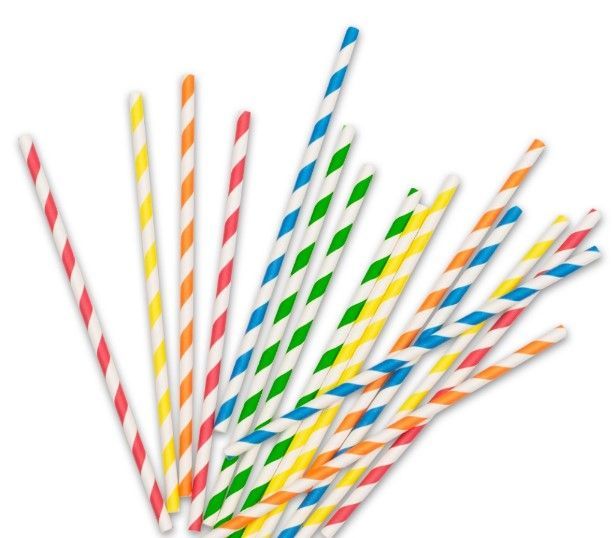 Party Stripy Straws 50pk
