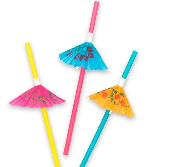 Party Umberella Straws 12pk