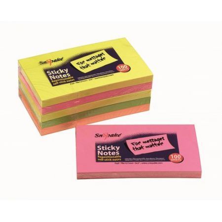 Sticky Note 76x127 Neon Asstd