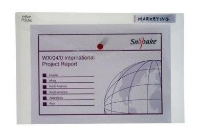 Polyfile Foolscap stud Clear