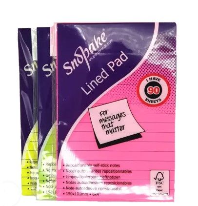 FSC Lined pad neon magenta