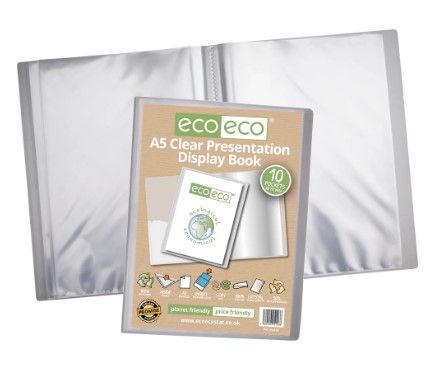 A5 Clear 10 Pocket Presentation Display