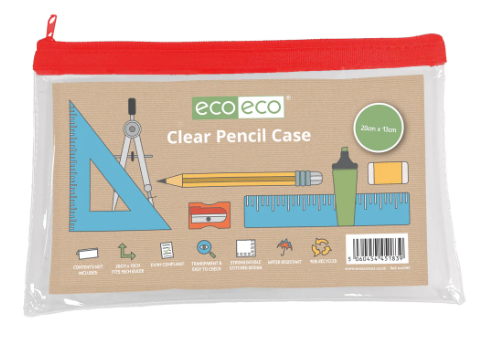 Clear Flat Pencil Case - 20x13cm