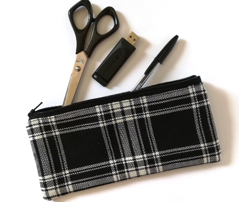 Tartan pencil case