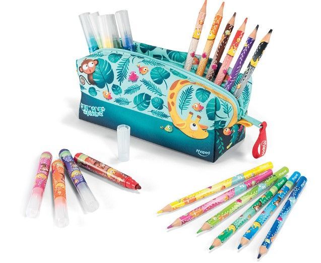 PENCIL CASE 12 FELT-PENS + 12 PENCILS