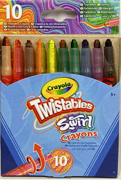 10ct Swirl Mini Twistable Crayons