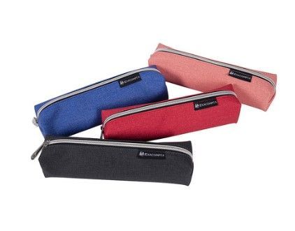 Pencil case square PU WOOD 3col ass