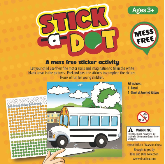 Dot it Sticker craft school bus