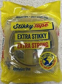 24mm x 50m Stikky Branded Clear
