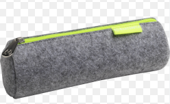 Pencil case round recycl. felt NEON grey