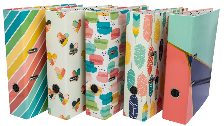 A4 Fashion Lever Arch Assorted 5 Designs