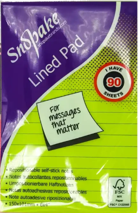 FSC Lined pad neon green