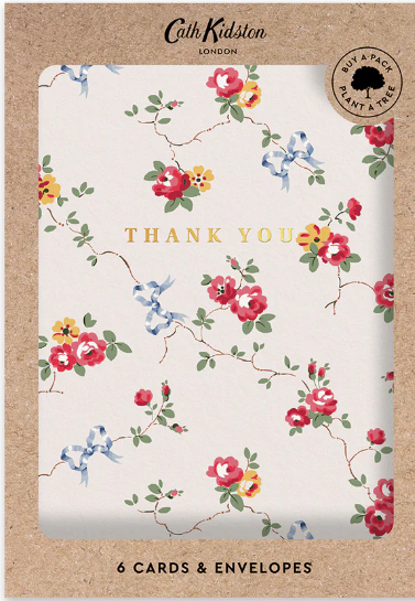 Bows and Roses Thank You cards